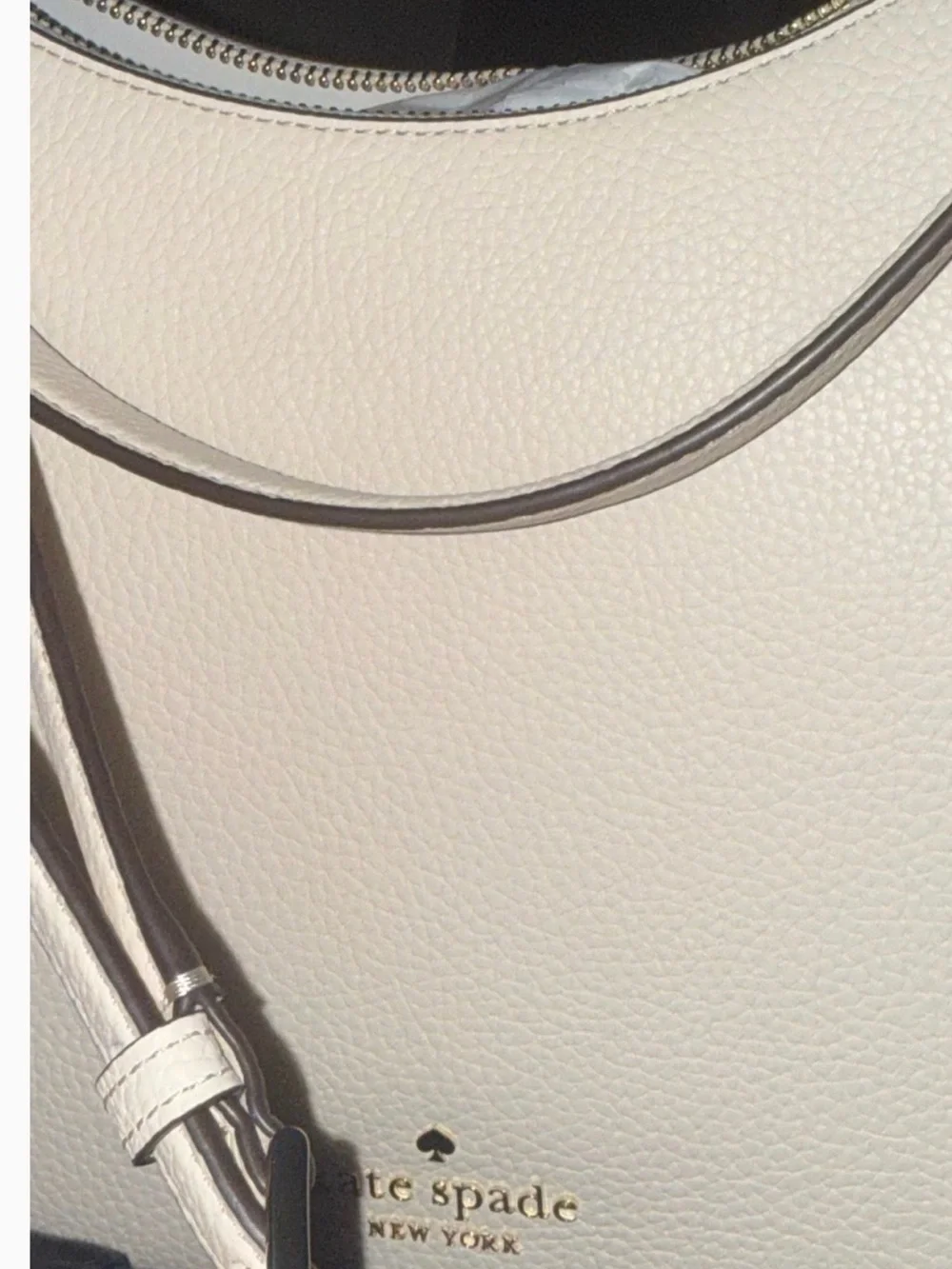 kate spade Cream Crescent Shoulder Bag